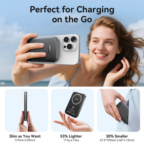 KUULAA Magnetic Power Bank 5000mAh Portable Charger Wireless Fast Charging PD20W PowerBank for Magsafe for iPhone 17 16 Pro Max