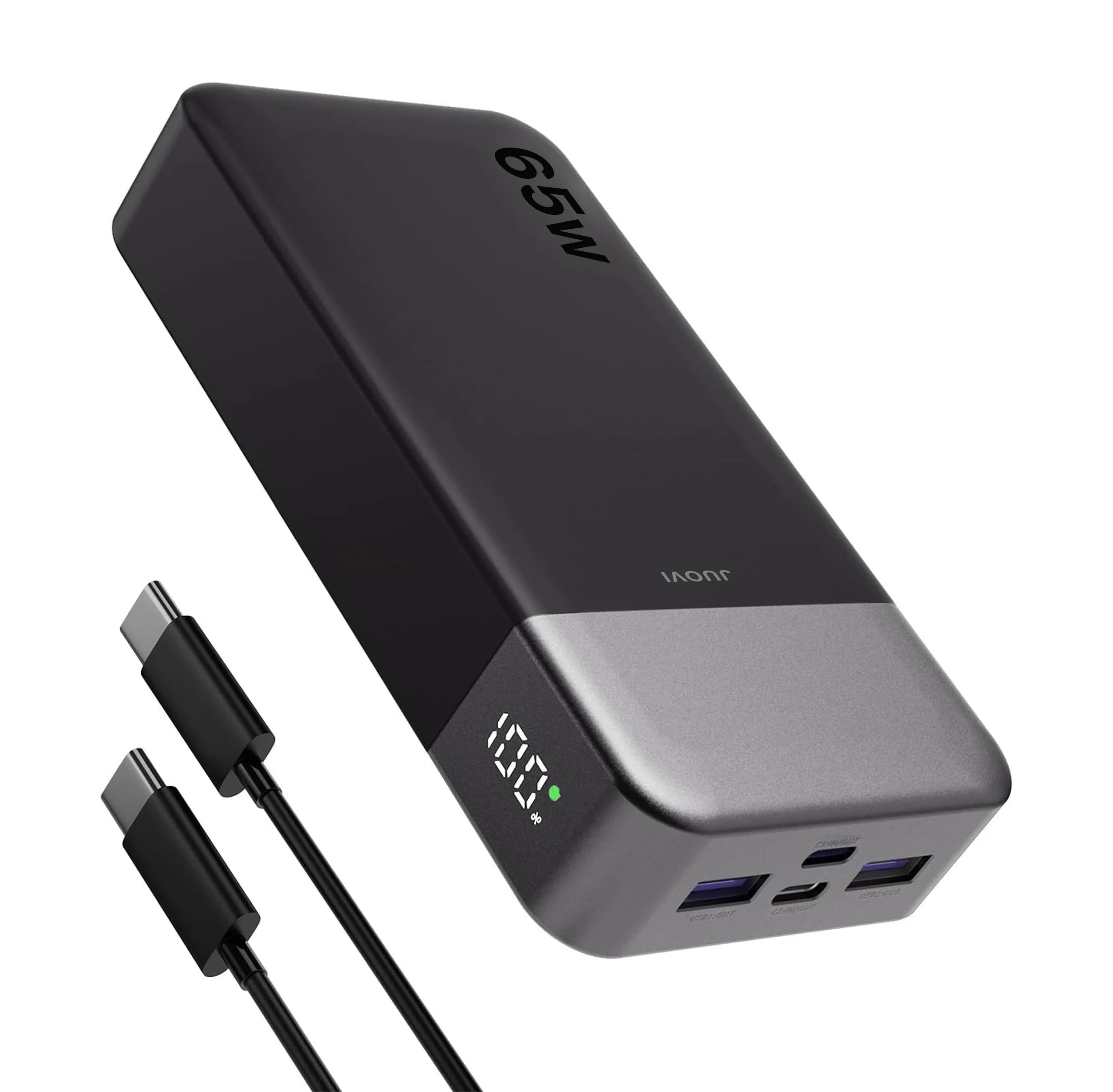 JUOVI Power Bank 65W 20000mAh Laptop Portable Charger, PD QC Fast Charging External Battery Pack for MacBook iPad Tablet iPhone