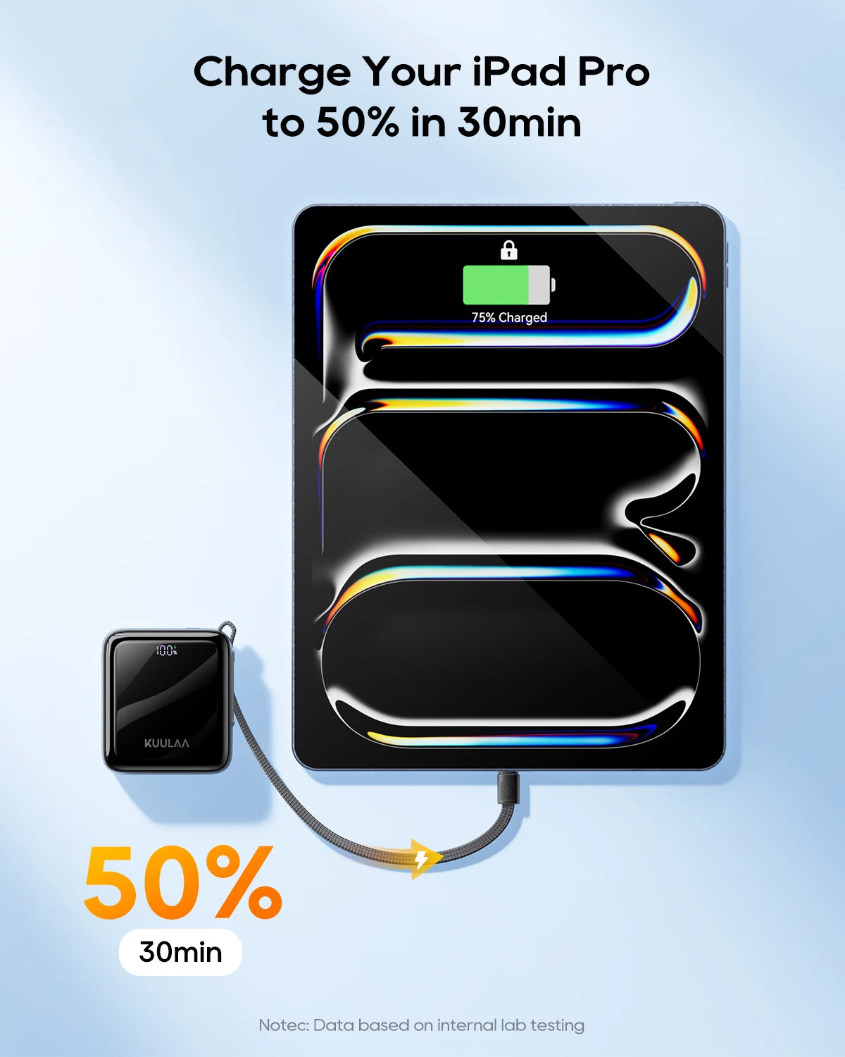 KUULAA Mini Power Bank 10000mAh 35W Fast Charging USB C Cable Pocket-Sized Smaller Portable Charger For iPhone 17 16 Samsung S25