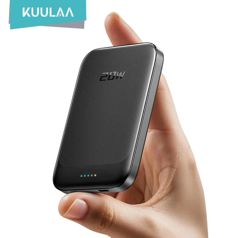 KUULAA Magnetic Power Bank 5000mAh Portable Charger Wireless Fast Charging PD20W PowerBank for Magsafe for iPhone 17 16 Pro Max
